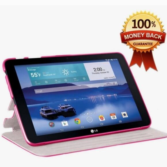 Verizon Leather Protective Case Magnetic Closure for LG G Pad 10.1 LTE new! - Picture 1 of 5